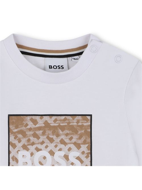 T-shirt bianca logo HUGO BOSS | J52715BIANCO